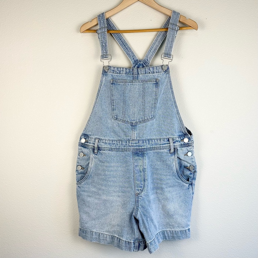 Blank NYC Denim Shortalls Overall Shorts Size 31 EUC